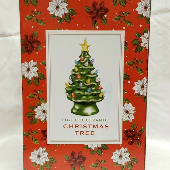 Ceramic Christmas Tree Lighted Cute 10" NEW - Picture 5 of 8